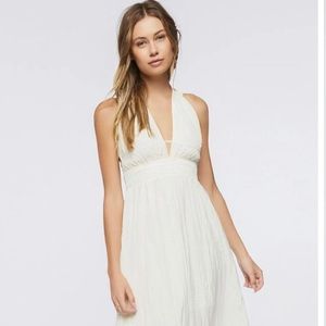 Plunging halter maxi dress. NWT.